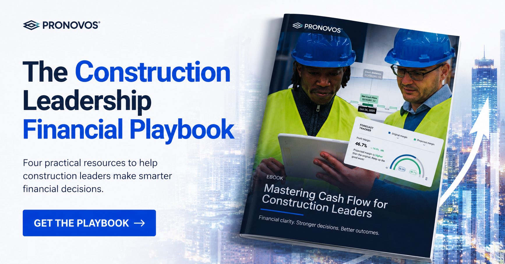 The Construction Leadership Financial Playbook by ProNovos: four resources for construction leaders