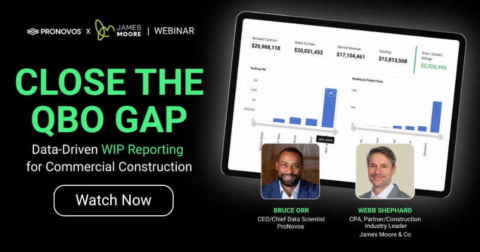 Data-Driven WIP Reporting for Commercial Construction