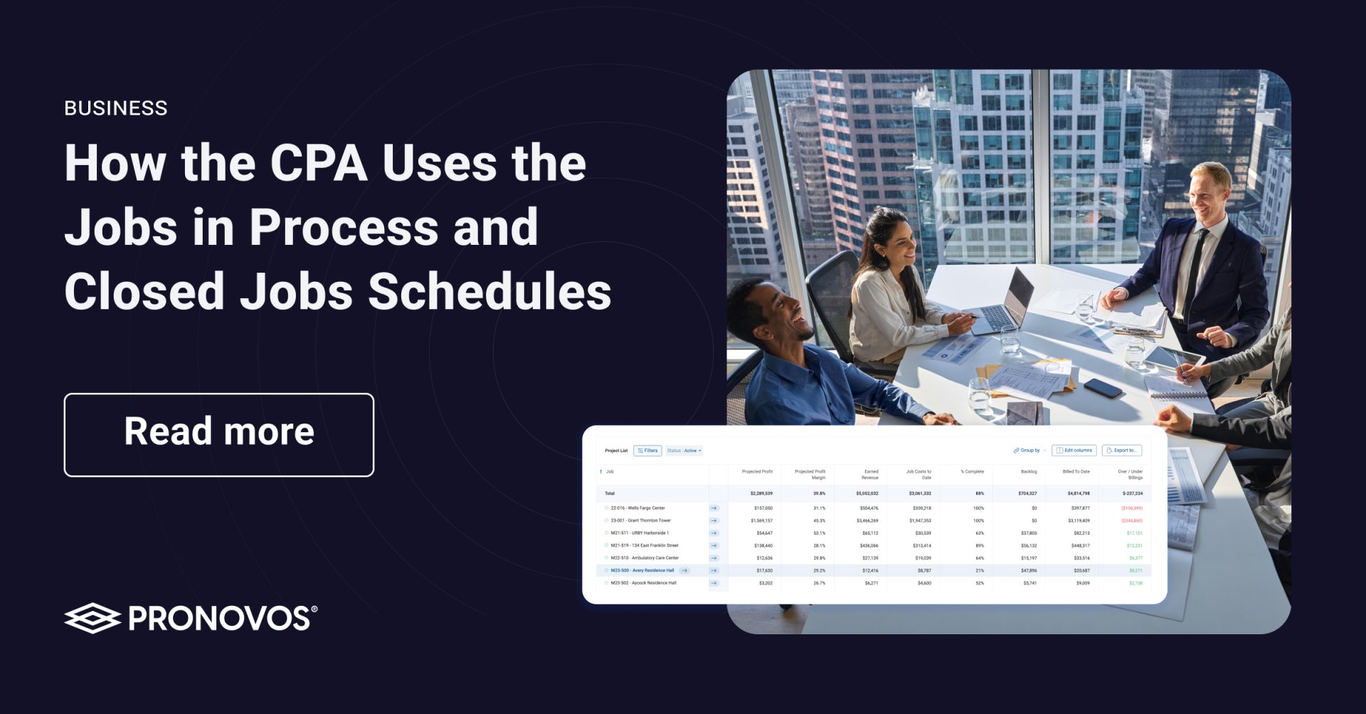 How the CPA Uses the Jobs in Process and Closed Jobs Schedules