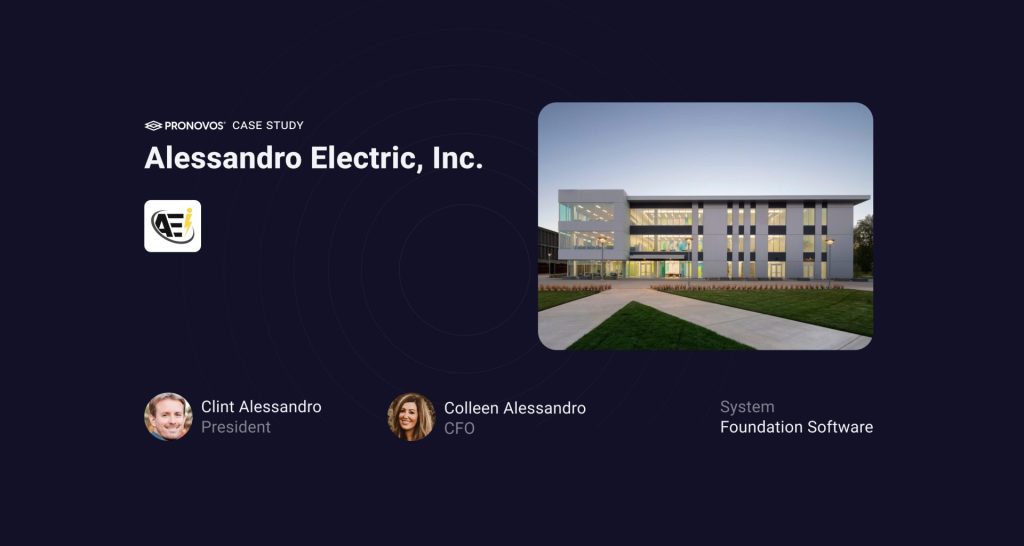 Despite their success, Alessandro Electric, Inc., an electrical contractor, faced challenges in their Work in Progress reporting process.