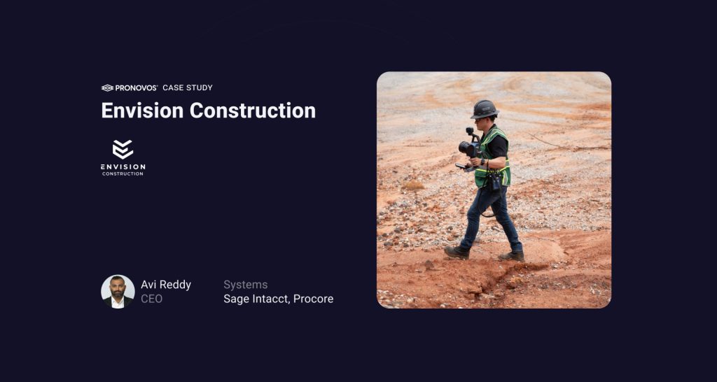 To enhance forecasting and strategic planning, Envision Construction integrated ProNovos with their Sage Intacct system.