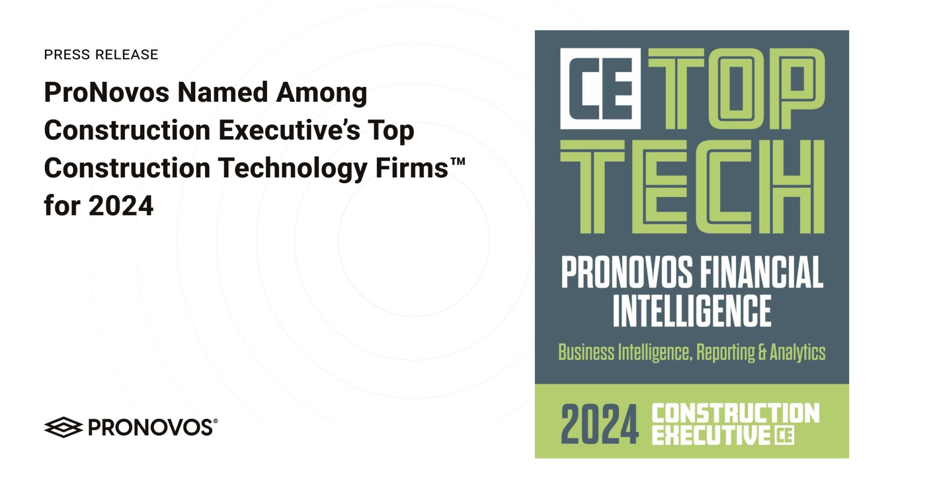 ProNovos Named Among Construction Executive’s Top Construction Technology Firms™ for 2024