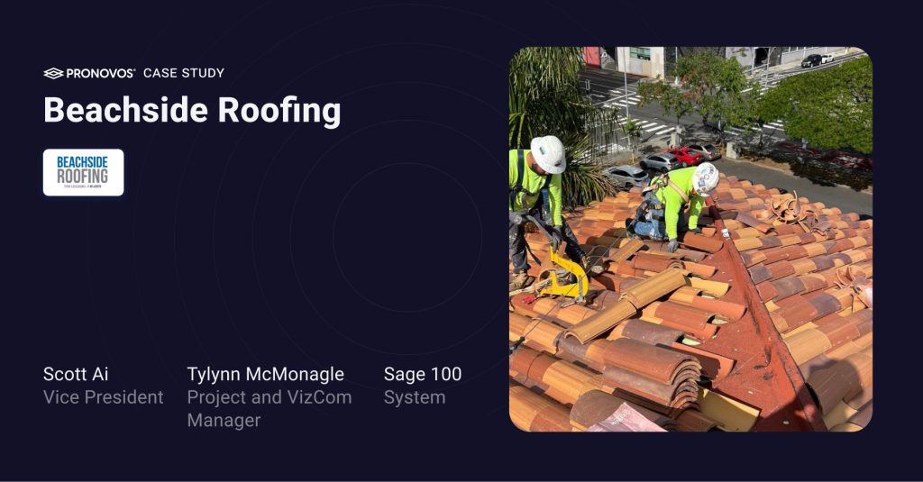 Despite its success, Beachside Roofing faced inefficiencies in its financial reporting due to siloed data in its ERP system, Sage 100.